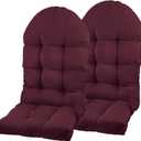 Adirondack Chair Cushion, Rocking Chair Cushion 44x19.4x4 inch, High Back Patio Cushions of Upper and Lower with Ties, Sunscreen and Fade-Resistant (Beaujolais, 2)