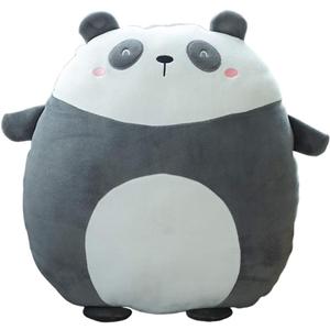 Panda Plush Hugging Pillow, Panda Stuffed Animal Toy Kawaii Plushie Throw Pillows Gifts for Birthday, Valentine, 16inch