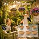 Y&M 3pcs 20 Inch Round Coco Fiber Hanging Basket Liner for 20'' Hanging Planter