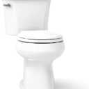 Kohler K-5481-0 Highline Comfort Height Two-Piece Round-Front 1.28 gpf Toilet with Class Five Flush Technology and Left-Hand Trip Lever White