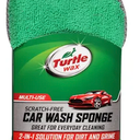 Turtle Wax Car Wash Sponge, Scratch-Free, Multi-Use, 2 in 1