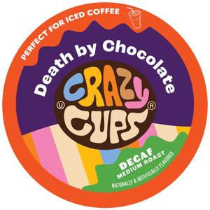 Crazy Cups Decaf Flavored Hot or Iced Coffee, for the Keurig K Cups 2.0 Brewers, Death By Chocolate, 22 Count (EXP 04/28/28)