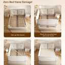 2 Piece Bed Rails for Queen Bed, No-Drill Needed Baby Bed Rail Guard for Toddlers with Height Adjustable, Thickened Child Safety Side Railing Guards/Bedrail for Kids, White/Grey, 60x78.7Inches