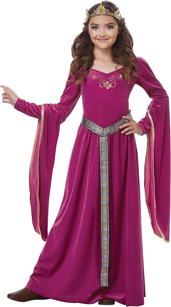California Costumes Girls Medieval Princess Child Costume (X-Large, Berry)