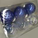 Briful 80mm/3.15" Shatterproof Clear Plastic Christmas Ball Ornaments Decorative Transparent Xmas Balls Baubles Set with Stuffed Delicate Decor Hanging Christmas Tree Ornaments(12 Counts, Blue)