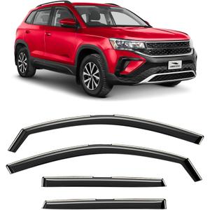 in-Channel Extra Durable Rain Guards for Volkswagen Taos 2022-2025, Window Deflectors, Vent Window Visors, 4 Pieces - 200538