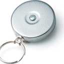 KEY-BAK Original Retractable Key Holder with a Front, Steel Belt Clip, and a Split Ring