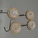 4 Pcs Wooden Boho Wall Hooks Vintage Decorative Coat Hooks with Beaded Edge Farmhouse Bohemia Beaded Towel Hangers for Bathroom, Entryway, Bedroom Towels, Keys, Hats