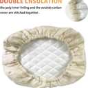 Homydom Air Conditioner Cover Inside, AC Unit Cover Double Insulation Defender, High Elasticity, Light Yellow M-25"x 16"x 3.5"(L x H x D)