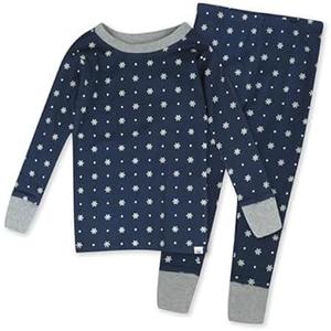 Honest Snowflake Pattern Pajamas, Blue/Grey, 4T