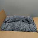 HIGOGOGO Square Stuffed Pouf Ottoman, Corduroy Poufs with Foam Chunk Filling, Furry and Fluffy Pouf Foot Stool Storage Ottoman, 21 X 21 Floor Poufs Foot Rest for Living Room, Dark Grey (21.6 Inch)