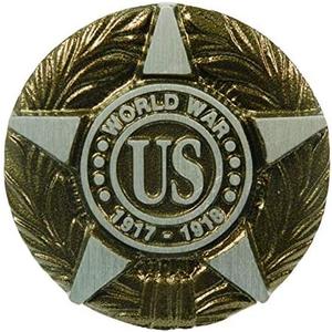 Aluminum Grave Marker WWI, Cemetery Memorial Flag Holder, Veteran Plaque, Made in USA