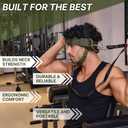 GurZinn Neck Harness Trainer - Adjustable 40" (100cm) Heavy Duty Rope & Neoprene Padding | Improve Neck Strength & Reduce Neck Pain | Gym & Home Use