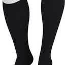 Juzo Dynamic Varin 35-12 Knee-High, 30-40 mmHg Closed Toe Compression Stocking with Silicone Top Band Men & Women, Regular (Black), 2 Count (Pack of 1)