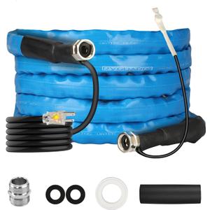 RVGUARD 15FT Heated Water Hose for RV, -20  Freeze Protection Heated Water Hose with Energy-Saving Thermostat, Lead and BPA Free for RV/Home/Garden