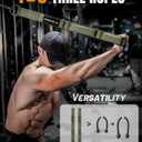 MANUEKLEAR Tricep Rope Cable Attachment Handles, Greater Range of Motion, Tricep Pull Down Rope for Push Downs, Crunches, Facepulls for Professional Gym (Green 2pcs)