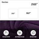 MOONQUEEN Ultra Soft Microfiber Coral Velvet Towel Set - Quick Drying - 2 Bath Towels, 2 Hand Towels, 2 Washcloths - Plum, 6 Pcs