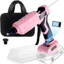 100W Cordless Hot Glue Gun for Dewalt 20V MAX Battery with 20PCS Full Size Glue Sticks, Digital Temperature Adjustable High Temp Glue Gun for Arts Crafts DIY Home Repair(Tools only)