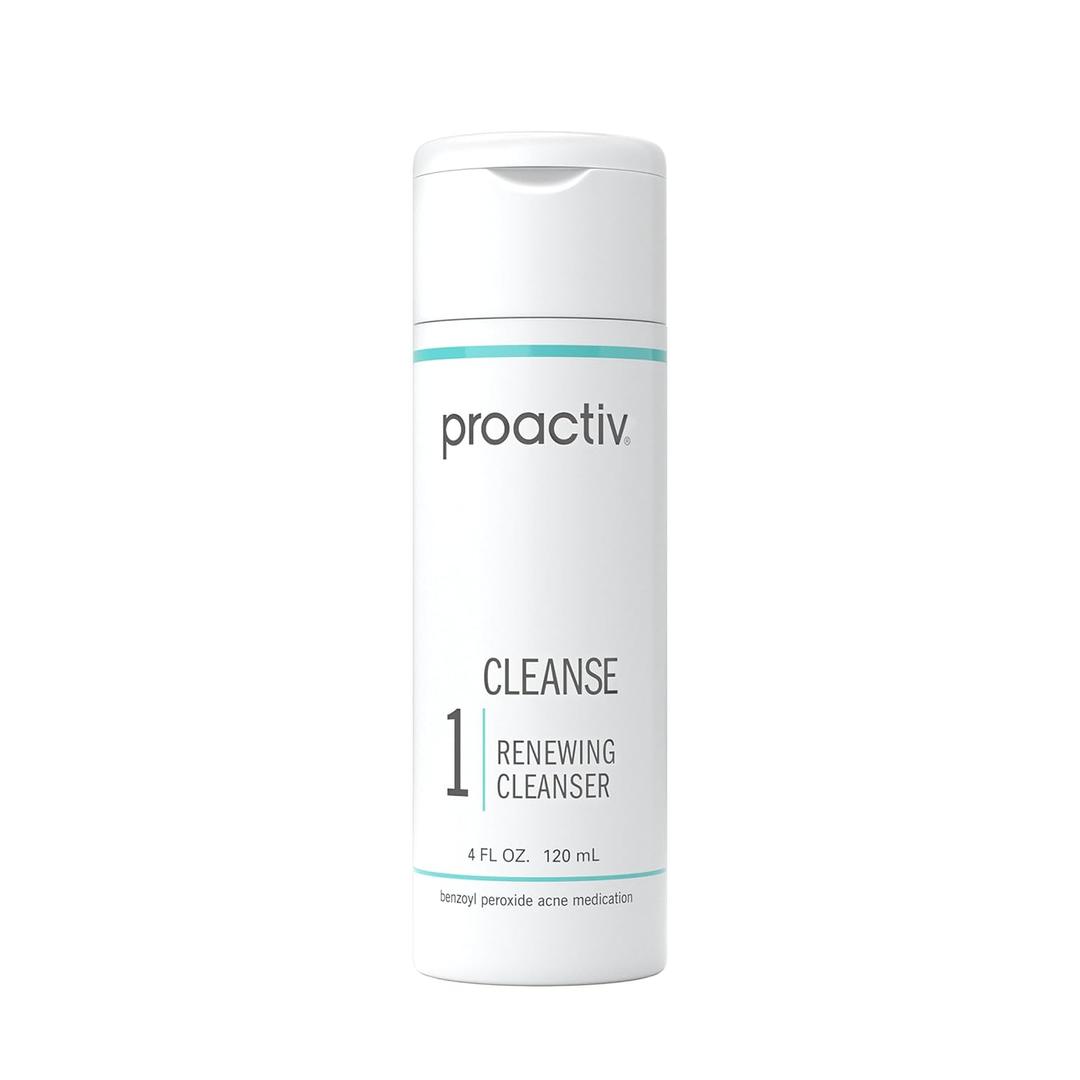 Proactiv Acne Cleanser - Benzoyl Peroxide Face Wash and Acne Treatment - Daily Facial Cleanser and Hyularonic Acid Moisturizer with Exfoliating Beads - 60 Day Supply, 4 Fl Oz (4 Ounce (Pack of 1))