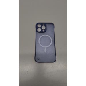 Magnetic Slim Case Fit for iPhone 16 Pro Phone Case Frameless Matte Hard for MagSafe Cover Case with Pull Ring Shockproof Non Slip Rope-Blue