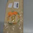 2 Pcs Fall Wreath Sash for Front Door Embroidery Monogram Pumpkin Ribbon Sash for Fall Thansgiving Yard Porch Decor (Letter S)