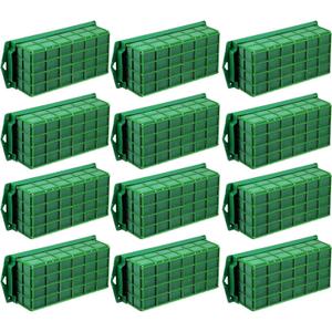 12Set Floral Foam Blocks Cage Holder for Flower Arrangements Supplies, Bouquet Holder, Rectangle, 11.8 x 4.7 x 3.1 Inch (12, Classic)