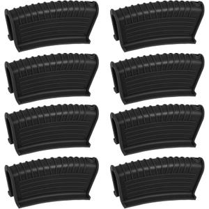 uxcell 8pcs Silicone Assist Hot Pan Handle Holder Hot Skillet Handle Covers Pot Holder Sleeve Non-Slip Heat Resistant for Kitchen Pot Frying Pans Cookware Black