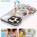 Toycamp for iPhone 16 Pro Max Case Compatible with Magsafe - Cute Design 360 Magnetic Ring Holder Stand Kickstand Funny Dog Girly Pretty Fashion TPU Phone Covers for Women Tenn Girls