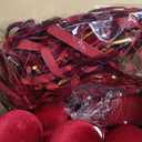 Syhood 38 Pcs Christmas Velvet Ornaments Decor Kit 2.36'' 18 Pcs Christmas Tree Ornaments Balls 18 Vintage Velvet Bows 5.5 Yard Ribbon for Xmas Tree Hanging Decorations, Wine Red