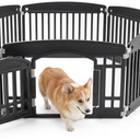 NEWBULIG Dog Playpen 6-Panel, 24IN Puppy Playpen, Stable Dog Play Pen Indoors/Outdoor with Secure Locking Door, Plastic Pet Fence for Small & Medium Dogs