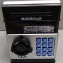 Piggy Bank for Kids - Electronic Money Saving Box w/Code- ATM Safe - Toy Coin Bank - Easter Boys Toys for Age 3, 4, 5, 6, 7, 8, 9 - Birthday Gifts for 8, 9, 10, 11, 12 Year Old Boy and Girl (Black & Silver)