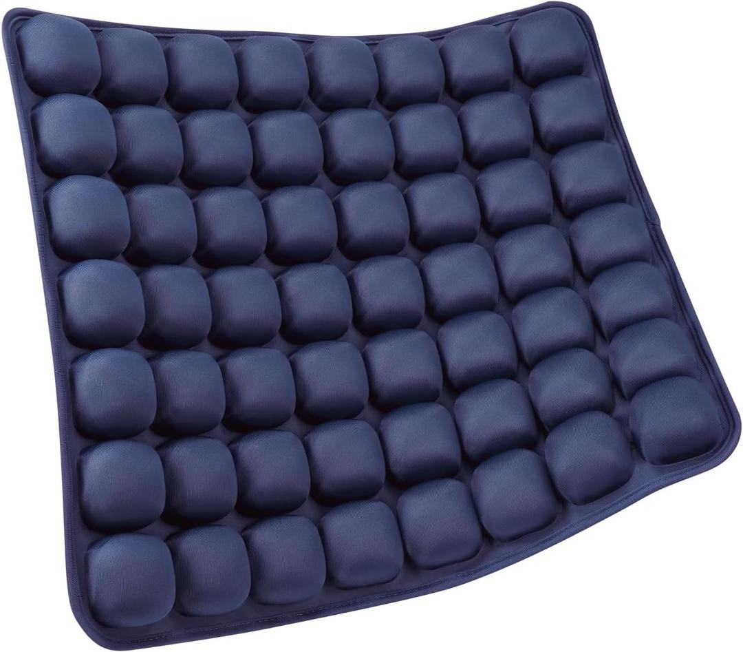 SUNFICON Air Seat Cushion Inflatable Seat Cushion Portable Car Seat Office Chair Wheelchair Pad Anti Bedsore Orthopedics Pain Pressure Relief Cushion Camping Seat Mat w Pump 18 ''x 16'' x1'' Blue