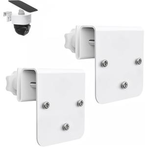 2 Pack Gutter Mount Bracket for Eufy Security SoloCam S340/E30/E42 and 4G LTE Cam S33, Stainless Steel Gutter Mount for Solar Security Camera, No-Drill Installation