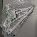 Plastic Hangers 15 Pack Made in The USA 6lb Capacity Standard Clothes Hangers with Strap Hooks for Dresses, Lingerie, Shirts, Pants, and Jackets White