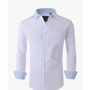 Alex Vando Mens Dress Shirts Regular Fit Long Sleeve Stretch Business Dress Shirts for Men Size S