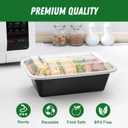 Dealusy 50 Pack (100-Piece) 24 oz Meal Prep Containers Reusable with Lids