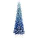7 Feet Blue Gradient Snow Flocked Artificial Christmas Tree