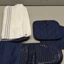 Oven Mitts and Pot Holder Sets with Silicone Grip, 500F Heat Resistant-6 Pack Dishcloth/Dish Towels for Kitchen 100% Cotton-Value Kitchen Essentials for Cooking, Baking, Grilling-Marine Blue