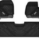 3W Floor Mats Fit for Ford F250 F350 F450 F550 2017-2024 2025 Super Duty Crew Cab Bucket Seat with Under Seat Storage, All Weather TPE Custom Fit F 250 Floor Liner(Not for Vinyl Floor), Upgraded