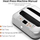 IMREN Heat Press Machine, 12" x 10" Portable Heat Press for T Shirts and Hoodies,Heat Transfer for Sublimation,Vinyl,Heat Transfer Project, Heat Press Machine Up to 410(210 C) - Black