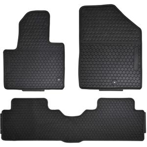 Car Floor Mats Custom Fit for Hyundai Santa Fe 2013 2014 2015 2016 2017 2018 Odorless Washable Heavy Duty Rubber (All Weather) Floor Liners Black