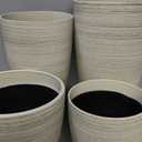 Usocik Large Outdoor Planters, Set of 4, 10/12/21/24 Inch, Beige Matte
PP resin planters with drainage, saucers and mesh inserts for indoor spaces, patios, porches, entryways and gardens.