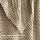 EVERGRACEHOME Chunky Chenille Knit Throw Blanket for Couch, Soft Luxurious Moss Stitch Blankets for Bed, Cozy Decorative Farmhouse Knitted Throws for Sofa, Sand Dune, 60" x 80"