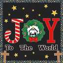 Christmas Nativity Bulletin Board Decoration Sets Joy to The World Christian Paper Cutting Jesus Birth Religious Faith Cardboard Cut-Outs for Xmas Holiday Sunday School Classroom Chalkboard Wall Decor