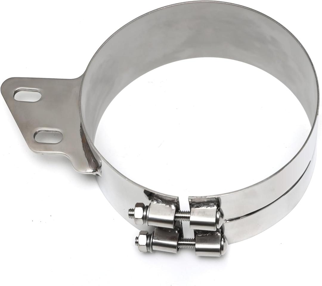 Stainless Steel Exhaust Mount Clamps, 6 inch, 7 inch, 8 inch (8 inch)