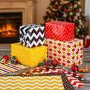 AmazingSpark 12 Sheets Christmas Wrapping Paper 20x27inch Cartoon Mouse Gift Wrapping Folded Red Black Yellow Christmas Tissue Papers for All Occasions Birthday Holiday Xmas Party Gift Decoration