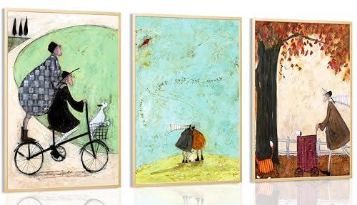 3pcs Aesthetic Abstract Canvas Wall Art Natural Minimalist Posters Prints Healing Pictures Wall Decoration for Living Room Bedroom Bathroom Kitchen Office Unframed