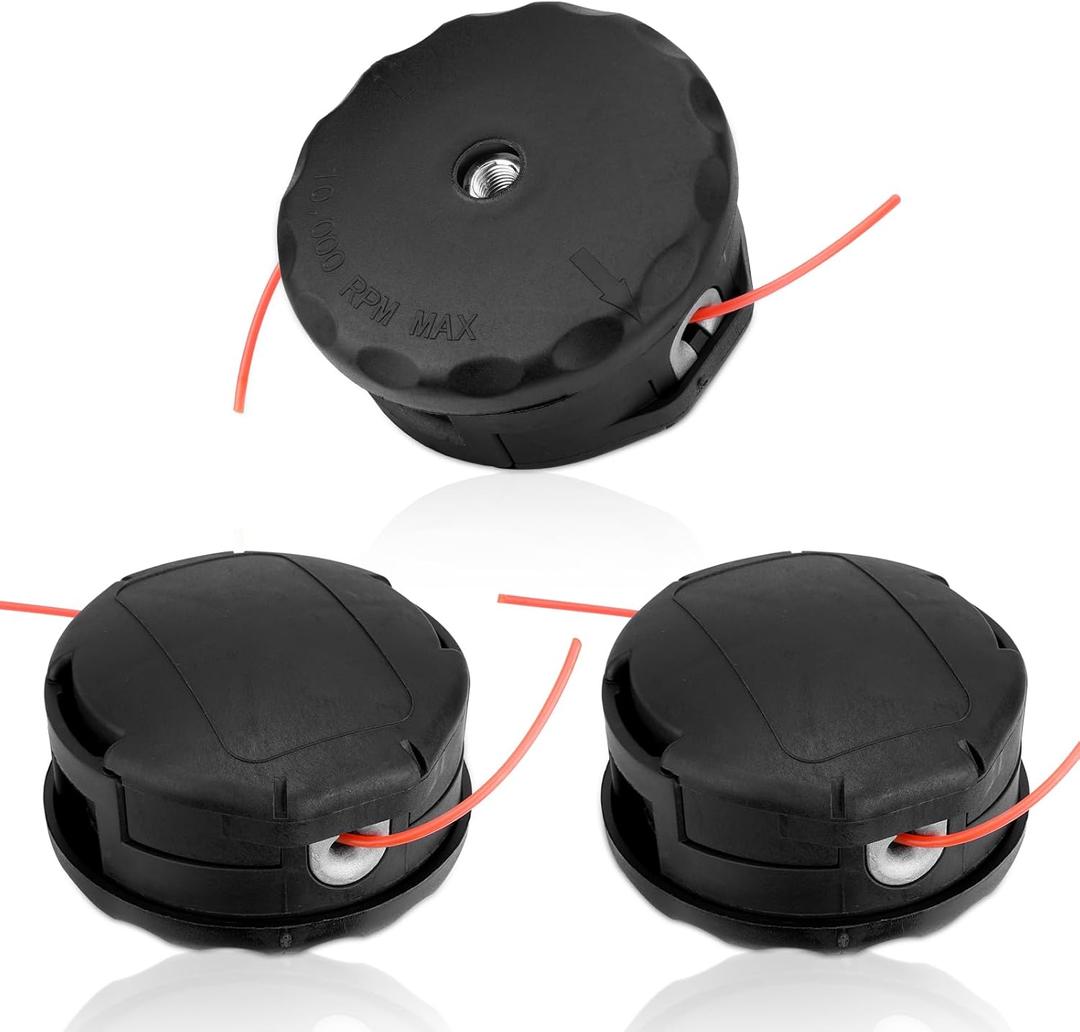 3-Pack Trimmer Head for String Trimmers Weed Eaters Compatible with Echo Speed Feed 400 Straight Shaft SRM-225 SRM-230 SRM210 Echo PAS210 PAS211 PAS225 SHINDAIWA T195S T220 T222 Replace#99944200907