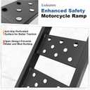 LIEKUMM 40" Heavy Duty Motorcycle Ramp, 1100 lbs Single Loading Ramp for Pickup Trucks, Metal Dirt Bike Ramp for Truck Bed, E-Bike and Scooter Use