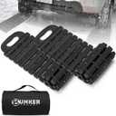 BUNKER INDUST Tire Traction Mats Portable Recovery Tracks for Off Road 4X4 Snow, Sand,Emergency Devices for Cars, Trucks, Van(2 Pack)